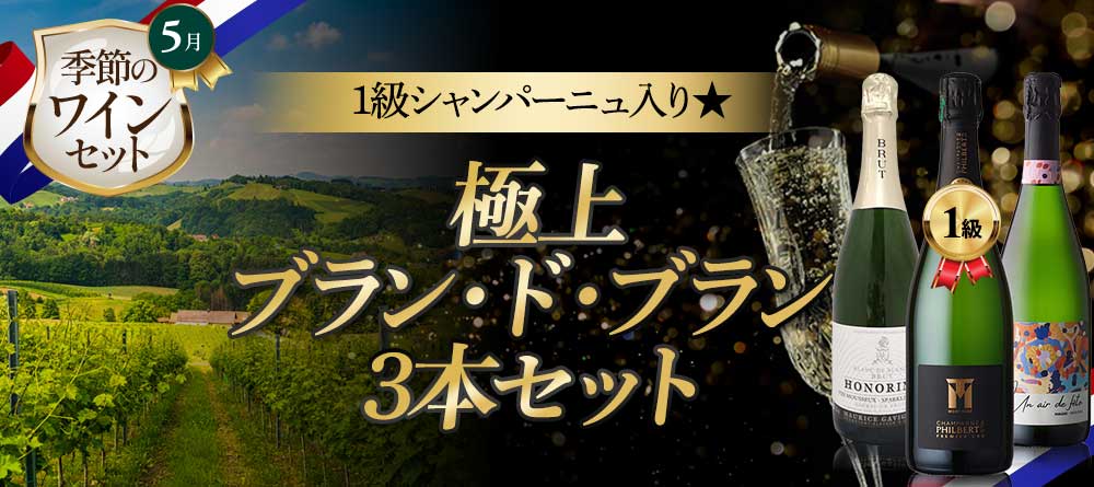 1級シャンパーニュ入り★極上ブラン・ド・ブラン3本セット