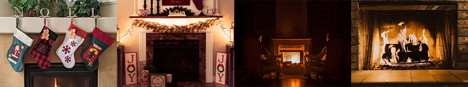 フランスの冬を温かく照らす暖炉の火