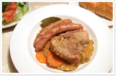 豚肉のレンズ豆煮込みジェニファー風