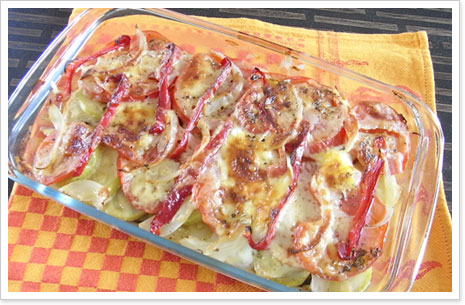 三種類の夏野菜のグラタン -Gratin aux trois legumes d'ete-