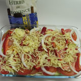 耐熱容器に材料を入れます