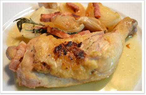 鶏もものビール煮込み -Poulet à la bière-