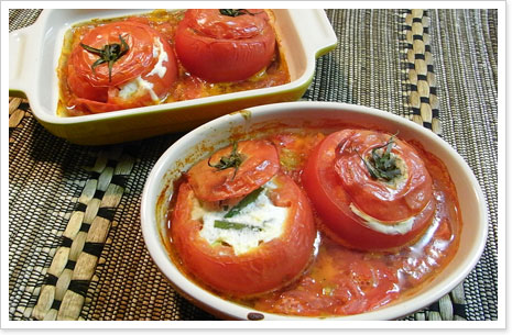 トマトのブルーチーズ詰め -Tomates au bleu-