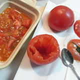 トマトの準備をします