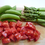 野菜を切ります