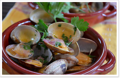 マリニエール風のアサリ -Coques à la marinière-