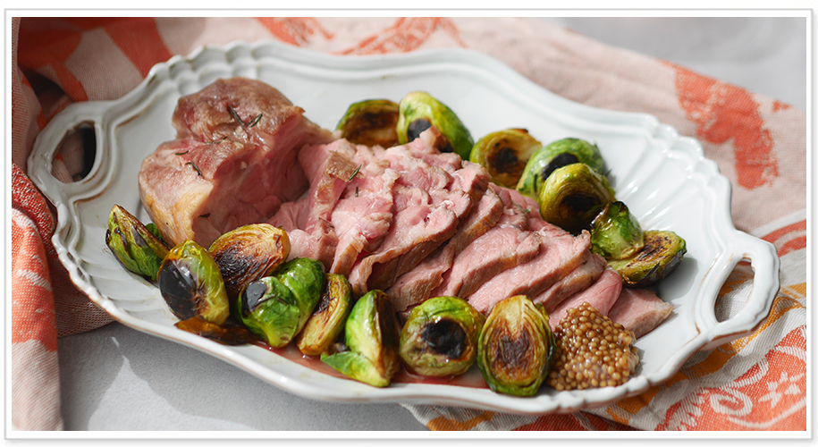 第11回目「豚肉のハーブロースト　芽キャベツのバターソテー添え」