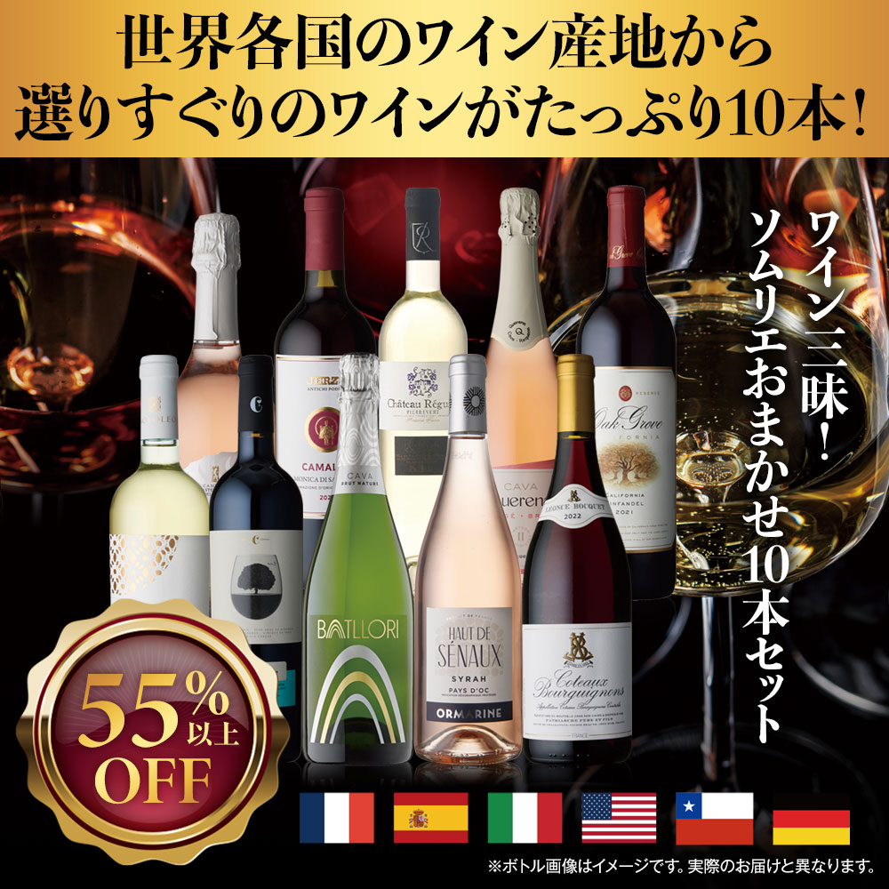 ワイン三昧！ソムリエおまかせ10本セット