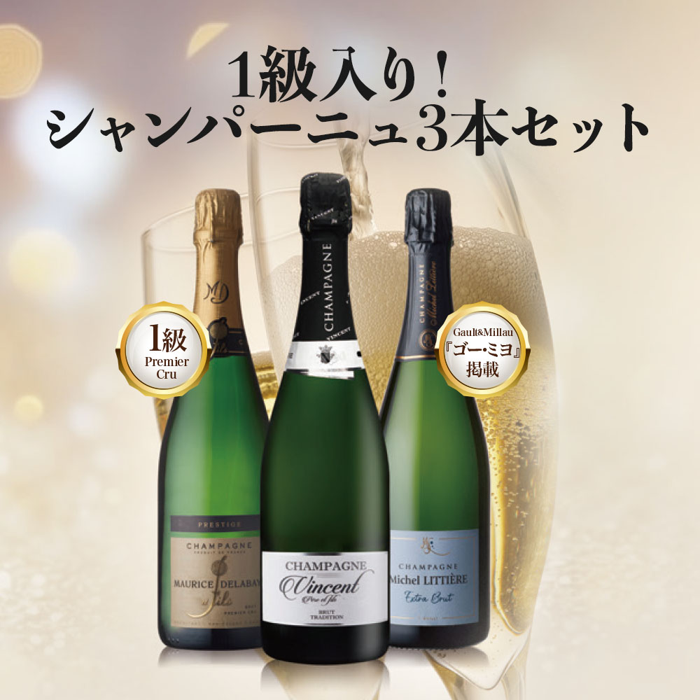 1級入り！シャンパーニュ3本セット