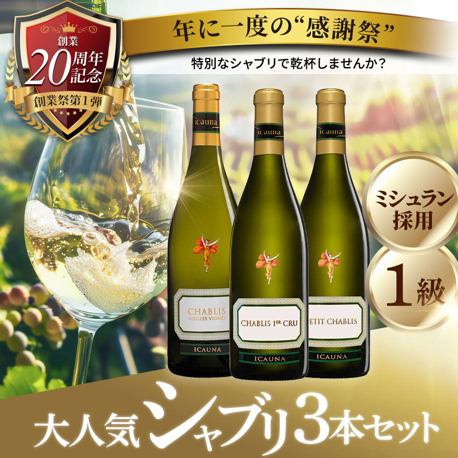 大人気シャブリ3本セット